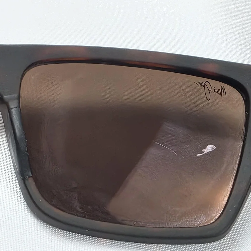 Maui Jim Ka'olu XL Sunglasses Mens Black Brown Polarized Wrap Italy MJ0614S 002